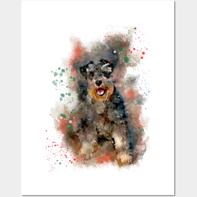 Miniature schnauzer Wall Art by RosaliArt